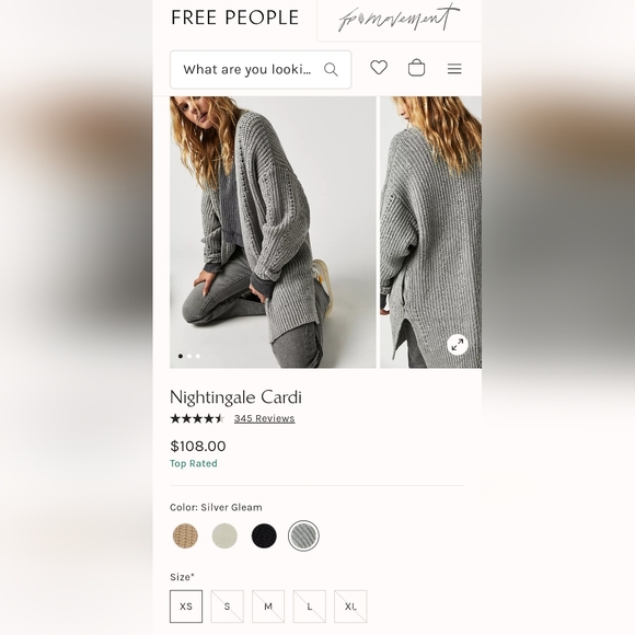 NWOT Free People Nightingale Cardi - Picture 13 of 13